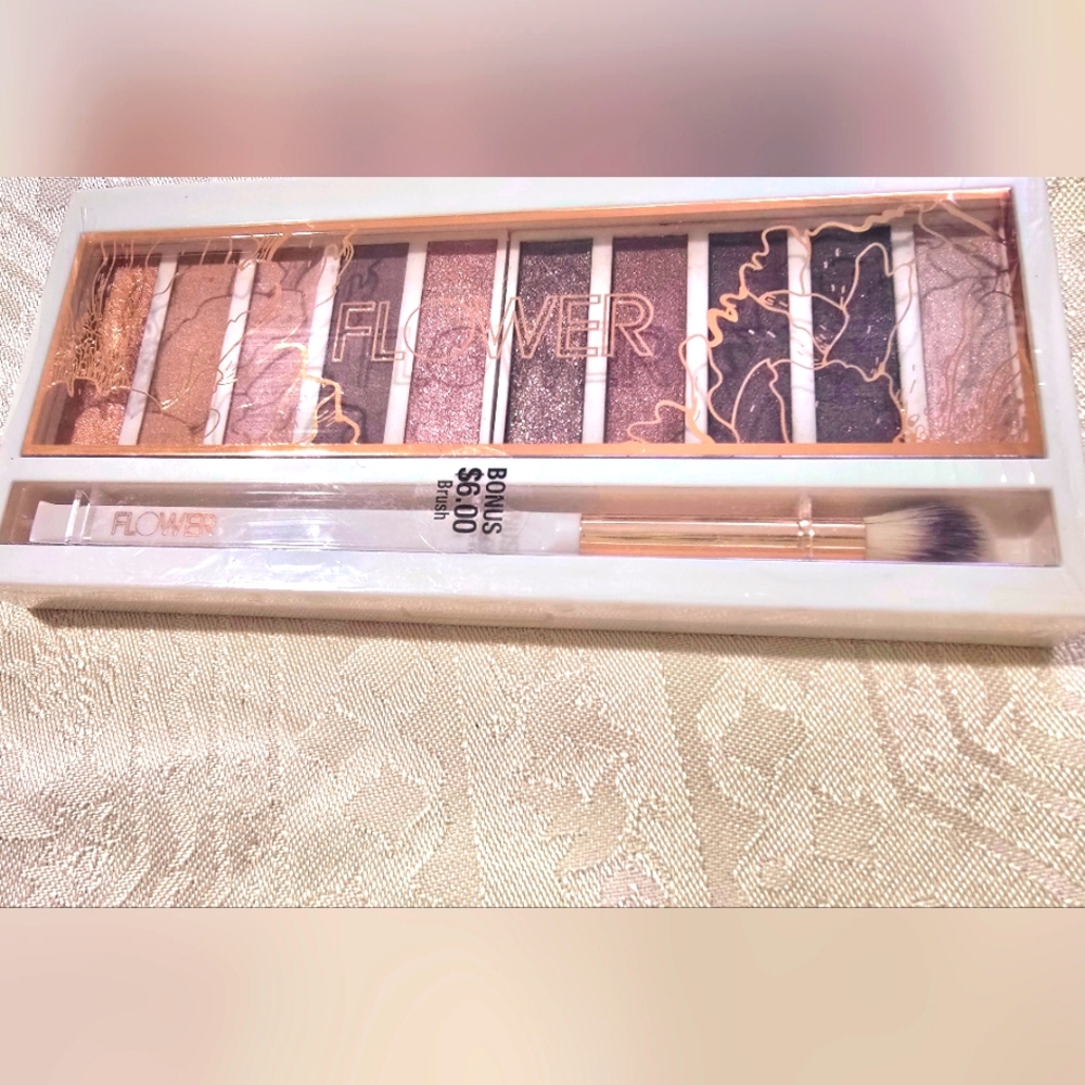 NEW! FLOWER Beauty Shimmer & Shade Eyeshadow Palette - Warm Natural ES1